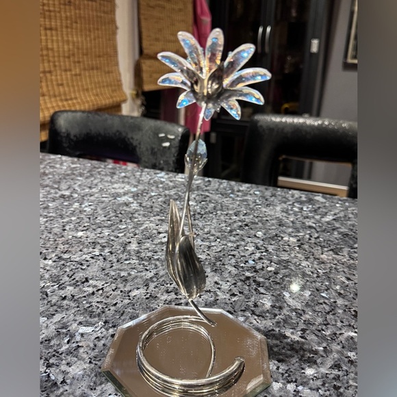 💎Vintage Rare Swarovski Dellaria Aquamarine Crystal Flower💎 - Picture 9 of 15